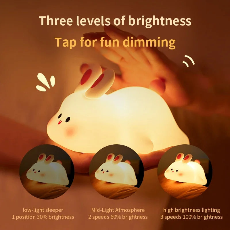 Silicon Cute Bunny Night Lamp