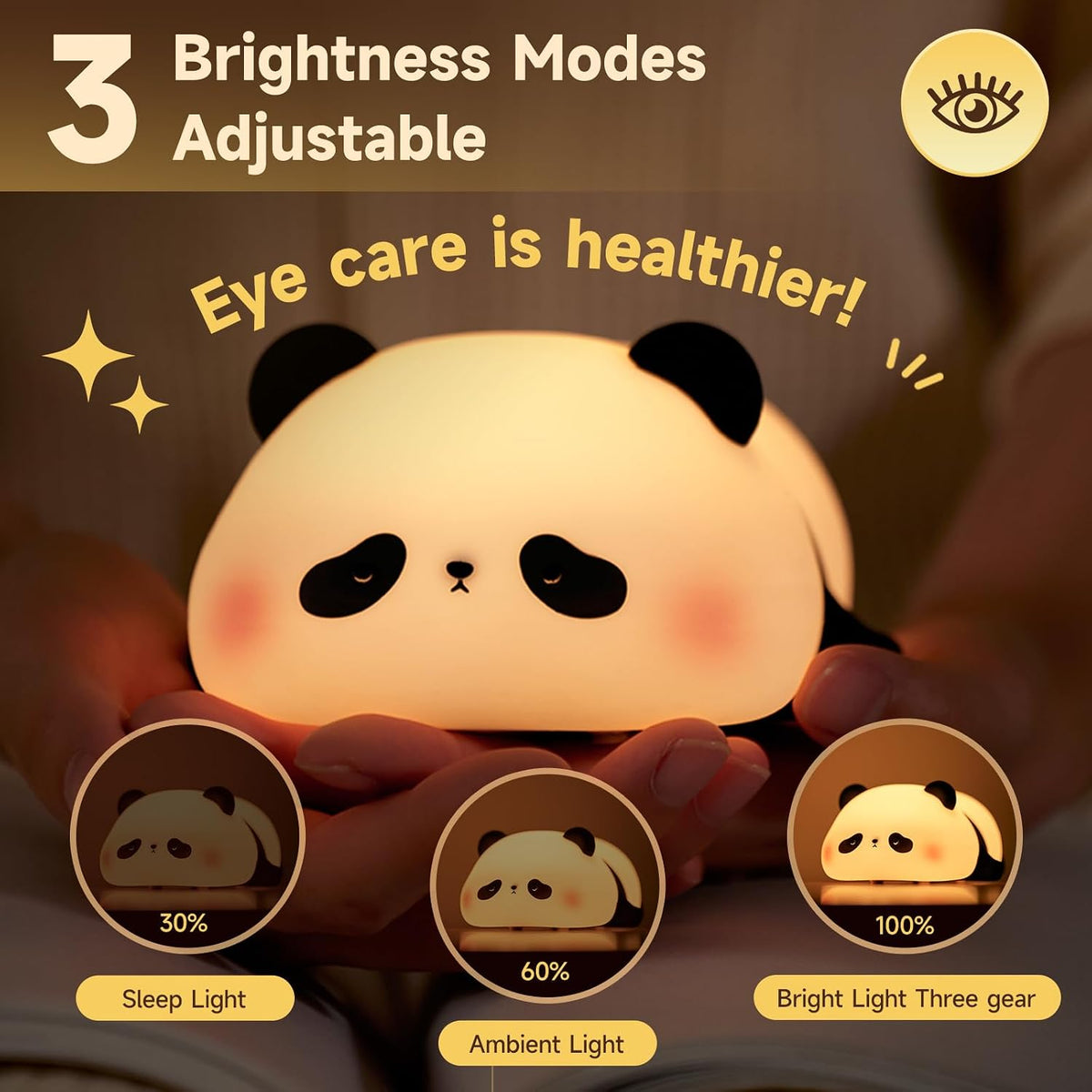 Silicon Cute Panda Night Lamp
