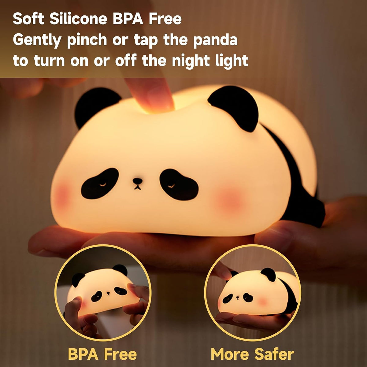 Silicon Cute Panda Night Lamp